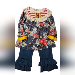 Girls Navy Blue size 4 outfit by Adorable Sweetness